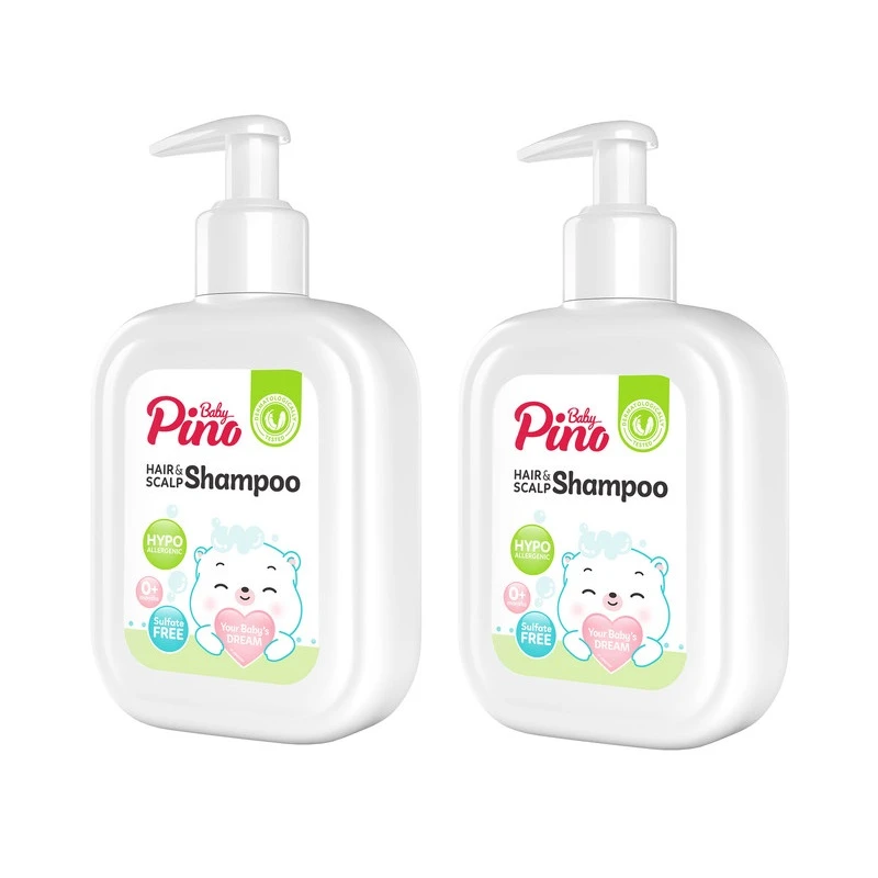 شامپو سر کودک و نوزاد پینو بیبی مدل HAIR & SCALP، وزن 200 گرم، مجموعه 2 عددی