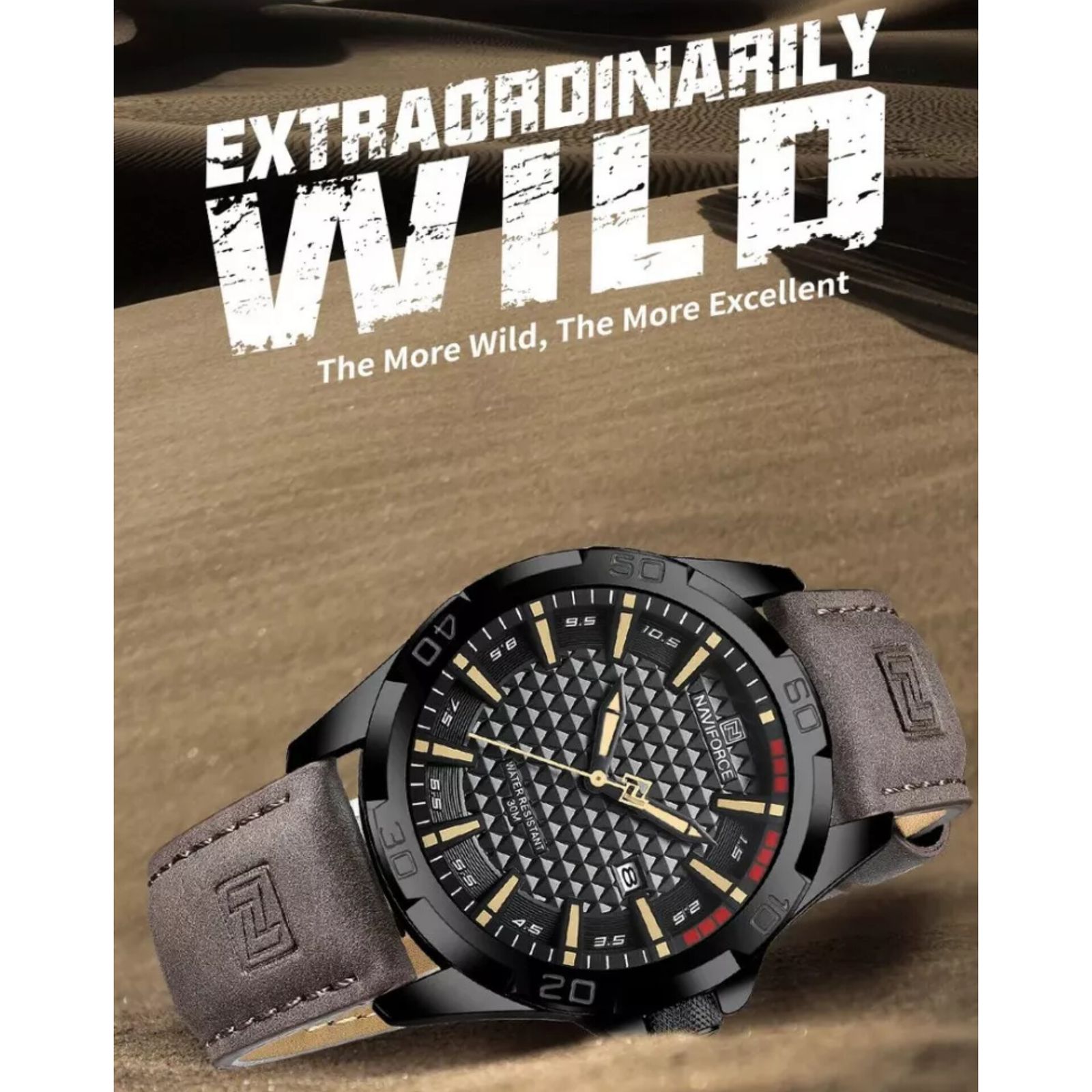 ساعت مچی عقربه‌ای مردانه نیوی فورس مدل تقویمدار بند جیر  -  - 4