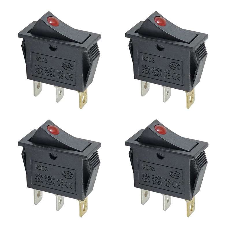 کلید راکر مدل KCD3 کد CHR1 بسته 4 عددی کلید راکر مدل KCD3 کد CHR1 بسته 4 عددی