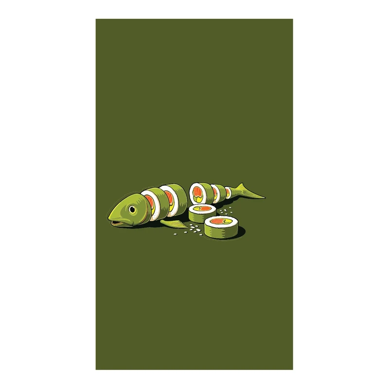 برچسب لپ تاپ پویا مارکت طرح سوشی کد 3516