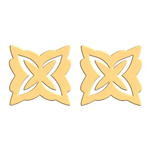گوشواره طلا 18 عیار زنانه فرشته مدل اسلیمی WEL-000017