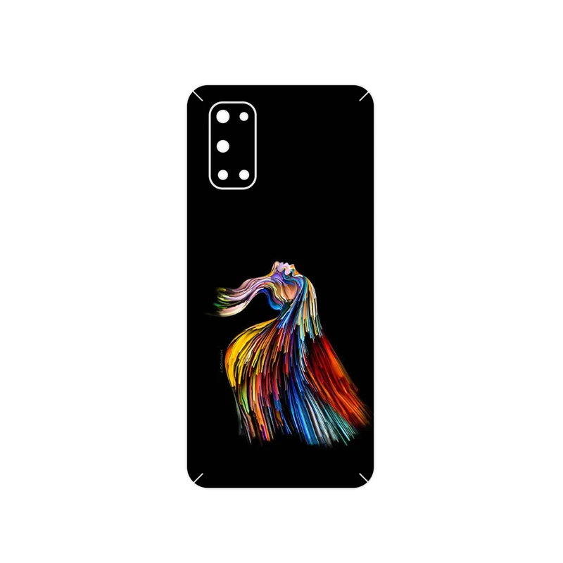 برچسب پوششی ماهوت مدل Rainbow Hair Digital Art مناسب برای گوشی موبایل ریلمی 7 5G