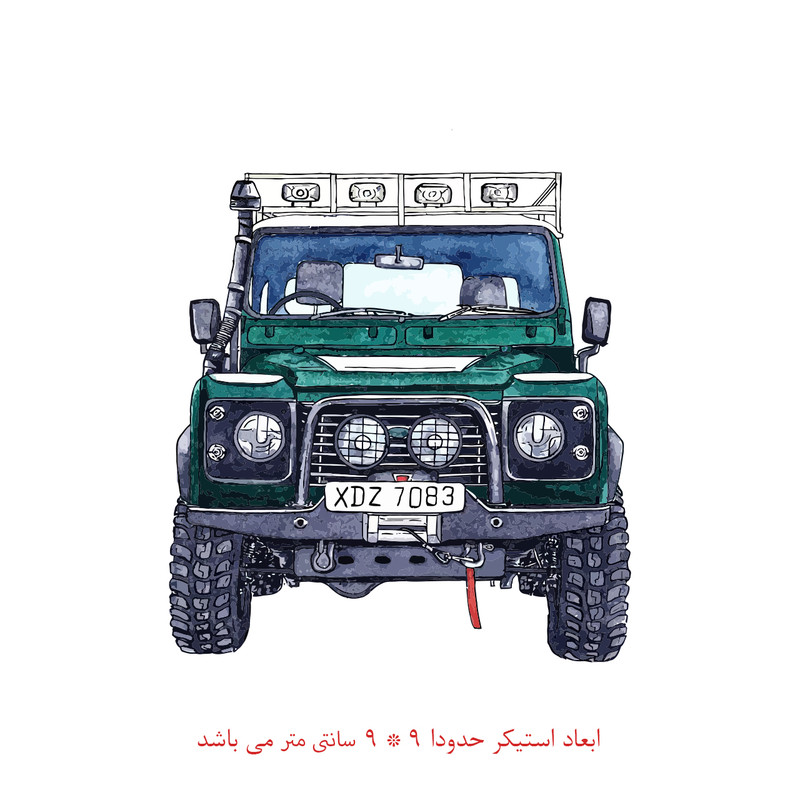 برچسب لپ تاپ طرح آفرود اسپورت کد 1880