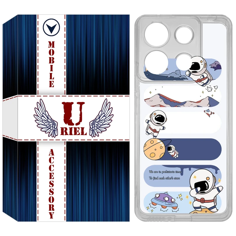 کاور یوریل مدل Clear کد 30 طرح کهکشان مناسب برای گوشی موبایل شیائومی Redmi Note 13 4G