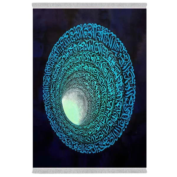 فرش پارچه‌ای دفه مدل فرشینه شانل مخمل طرح فانتزی کد 7268