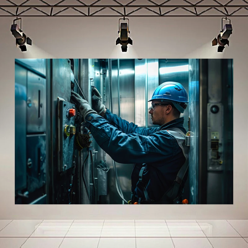 تابلو بوم طرح مخمل مهندس مکانیک کد AR303402