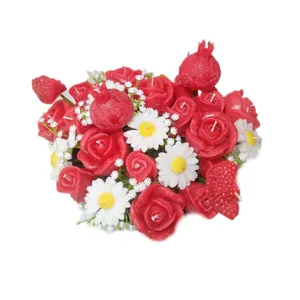 شمع دست ساز مدل باکس گل رز یلدایی بزرگ