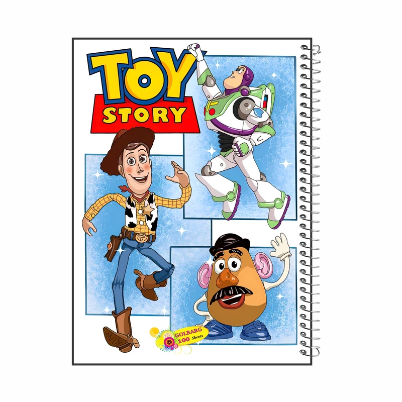 دفتر مشق 100 برگ گلبرگ مدل داستان اسباب بازی کد 8629