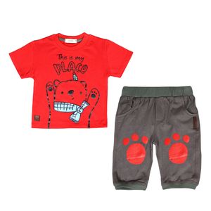 نقد و بررسی ست تی شرت و شلوارک بچگانه طرح خرس کد 53 رنگ قرمز توسط خریداران