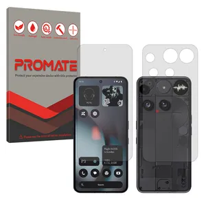 Promate Resistant model matte screen protector suitable for Nothing Phone 3 mobile phone along with the back protector
