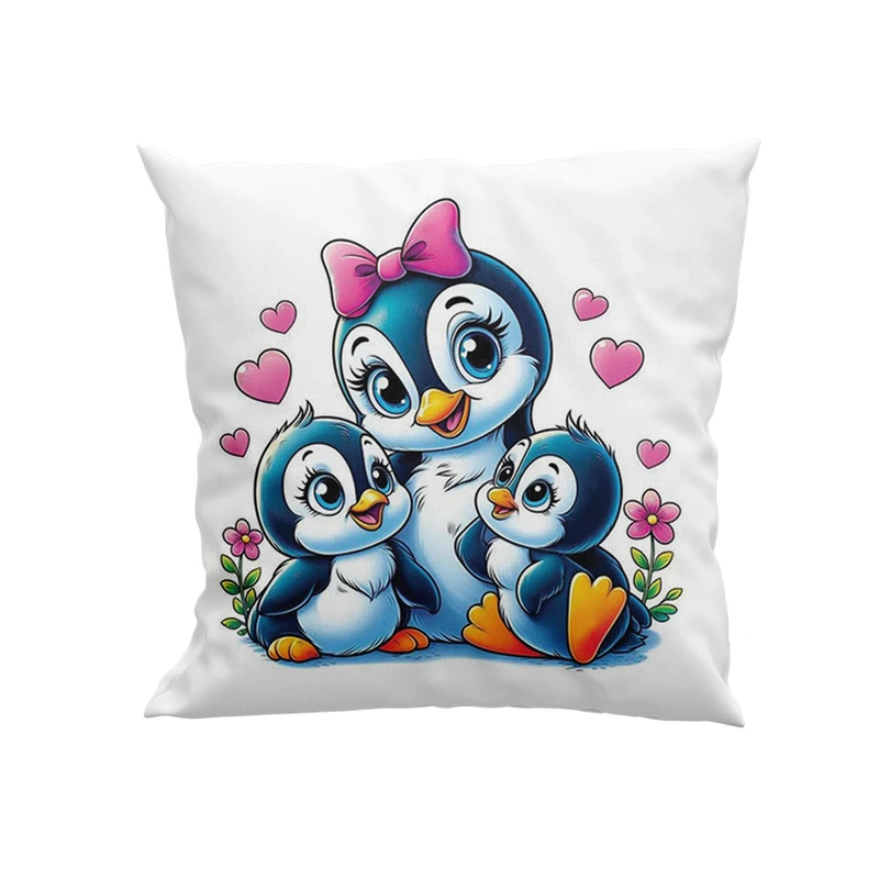 کوسن کودک پاد آفرین مدل پنگوئن مادر و بچه کد DKK806