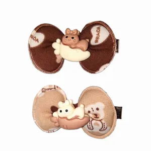 گیره مو دخترانه مدل خرگوش و هویج مجموعه 2 عددی