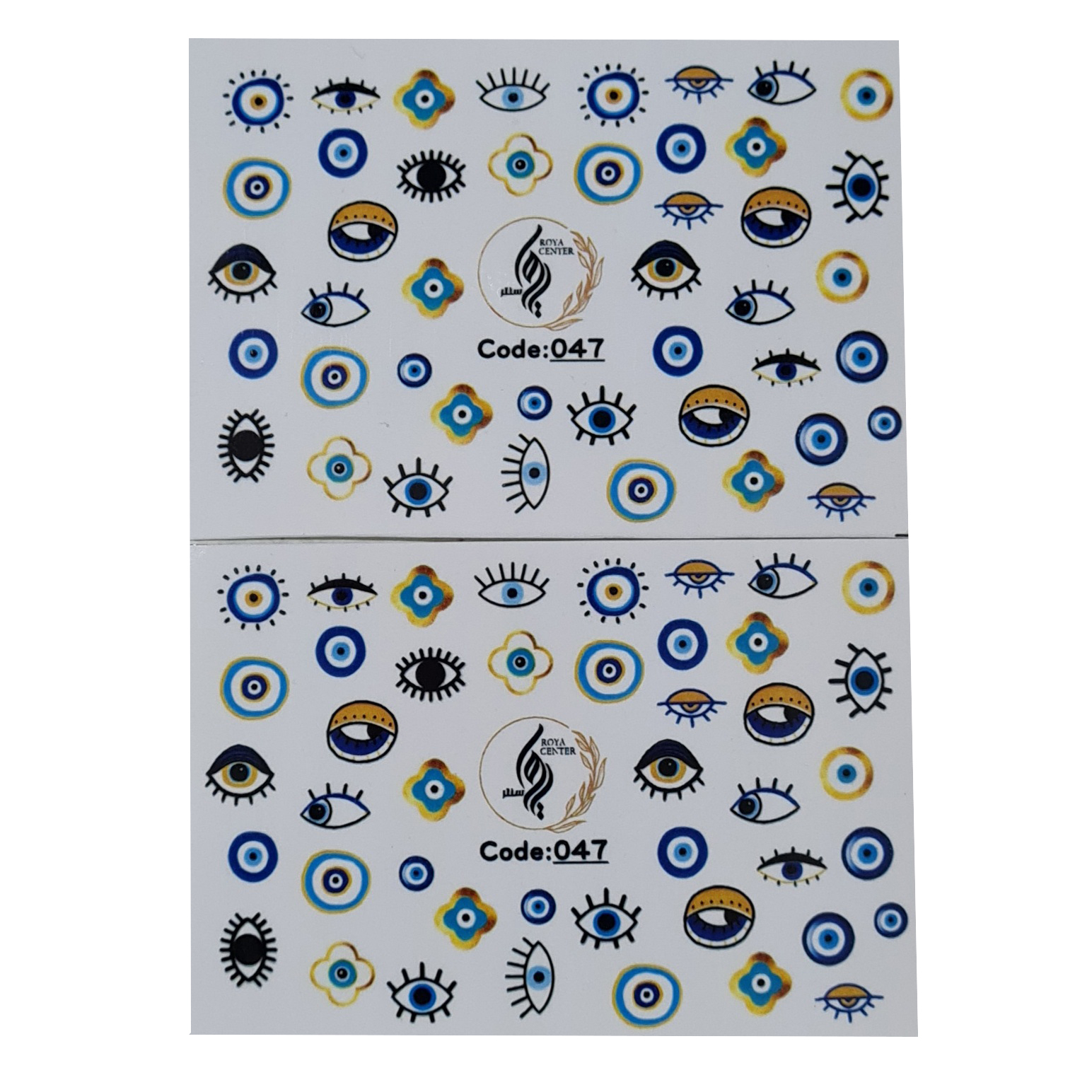 برچسب لنز ناخن رویاسنتر مدل 047 مجموعه 2 عددی