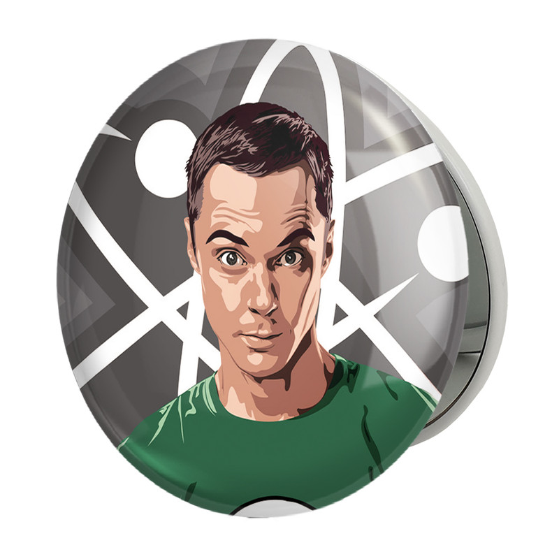 آینه جیبی خندالو طرح سریال تئوری بیگ بنگ The Big Bang Theory مدل تاشو کد 13304 