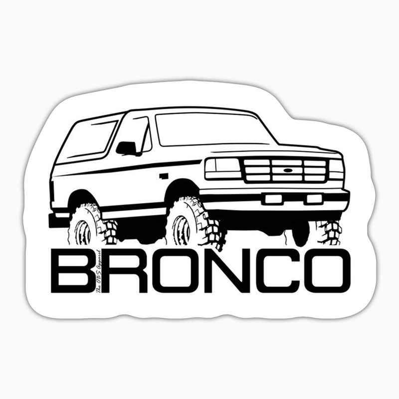 استیکر لپ تاپ و موبایل بووم طرح ماشین مدل Bronco1992 کد UV060