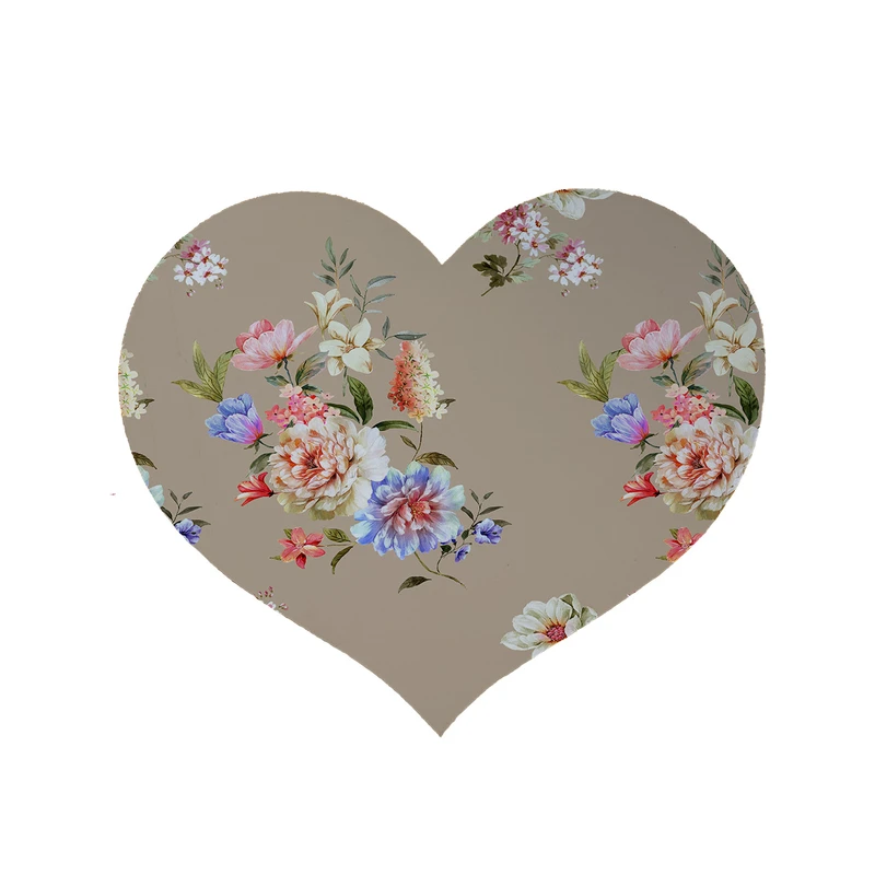 پادری مدل قلب طرح گل کد 5901 سایز 90x90 سانتی متر 