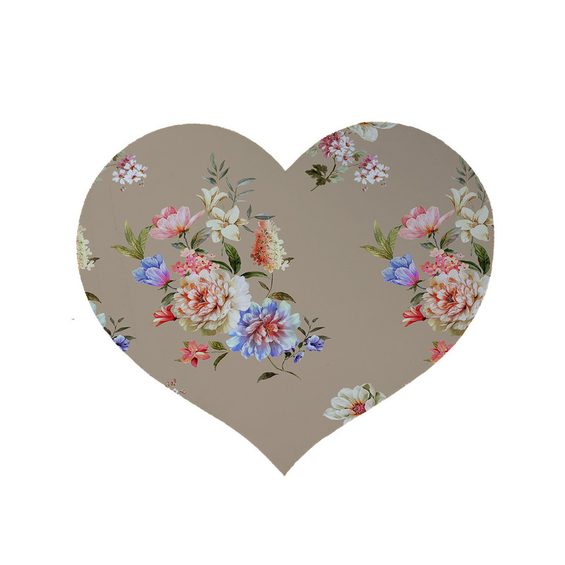 پادری مدل قلب طرح گل کد 5901 سایز 90x90 سانتی متر 