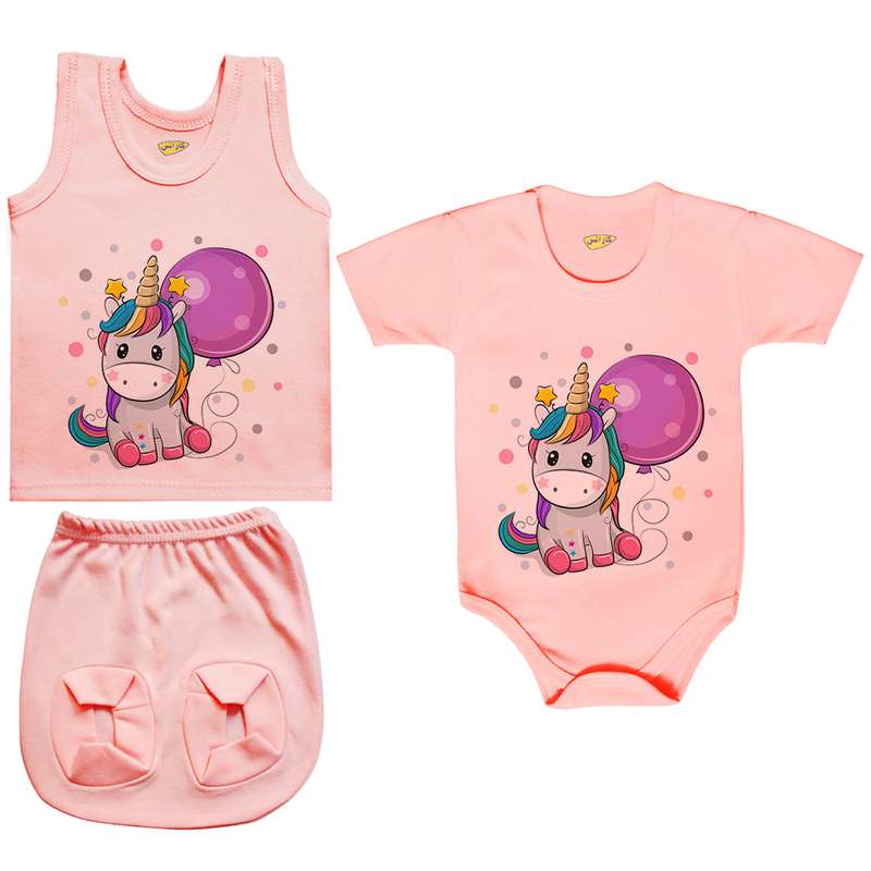 ست 3 تکه لباس نوزادی کارانس مدل PRSZS-3255