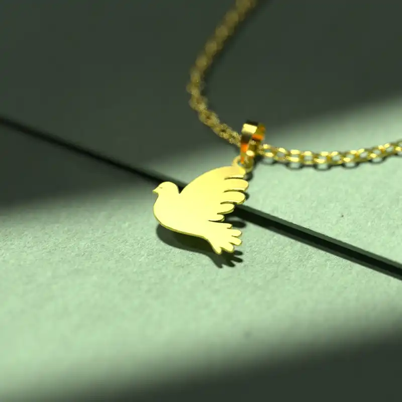 گردنبند طلا 18 عیار زنانه مدوپد مدل پرنده کد D3-1-1216