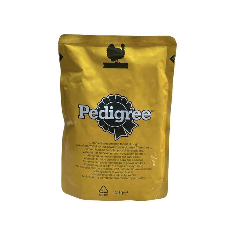 پوچ سگ پدیگری مدل بوقلمون وزن 100 گرم