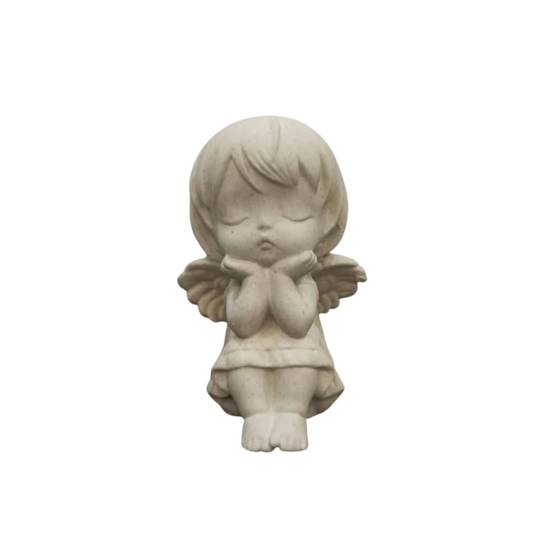 مجسمه سنگی خام مدل فرشته نشسته