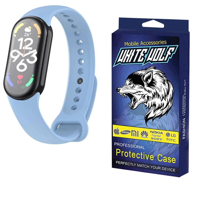 بند وایت ولف مدل WB-Silic مناسب برای مچ بند هوشمند شیائومی Mi Band 8