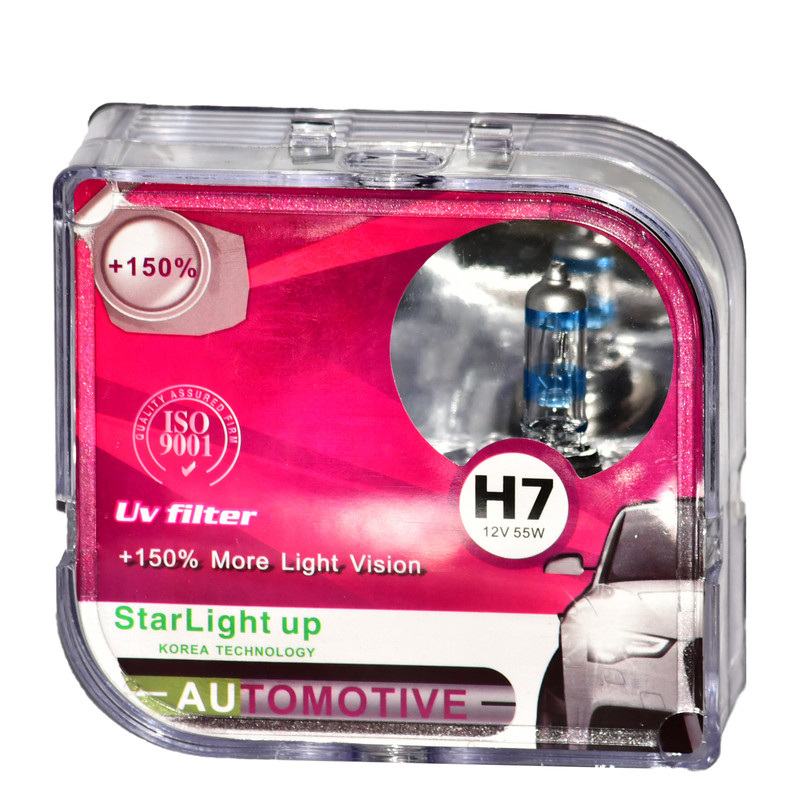 لامپ خودرو استارلایت مدل H7 افزایشی بسته دو عددی