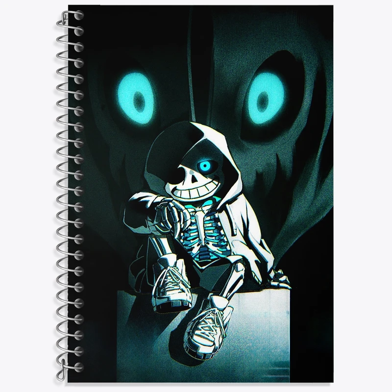 دفتر زبان 50 برگ خندالو مدل دو خط طرح بازی آندرتیل (Undertale) کد 31804