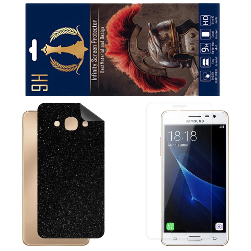 محافظ صفحه نمایش اینفینیتی مدل PRO مناسب برای گوشی موبایل سامسونگ Galaxy J3 Pro به همراه برچسب پوششی