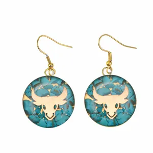 گوشواره طلا 24 عیار زنانه آلتین هنر طرح اردیبهشت کد 100024F