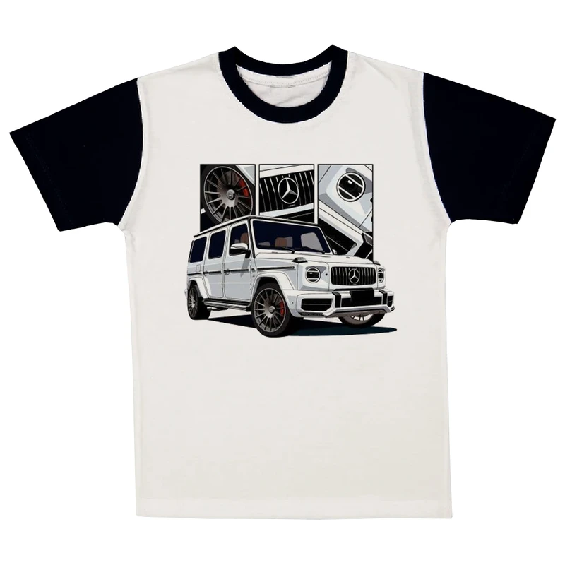 تی شرت آستین کوتاه پسرانه مدل ماشین کد A136