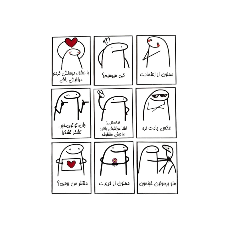 عکس شماره 5 : برچسب مدل تشکر از مشتری بسته ۳۰ عددی