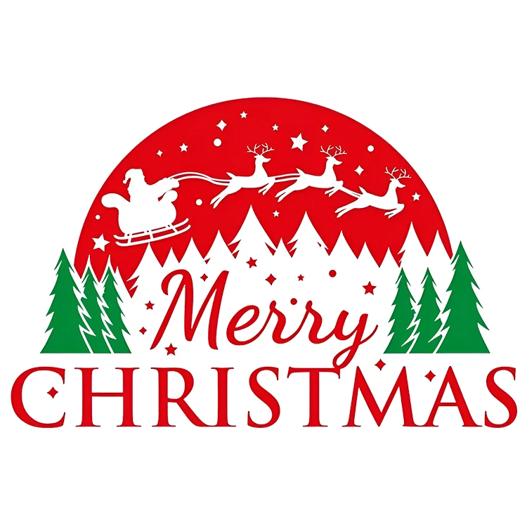 استیکر پارچه و لباس پاد آفرین مدل کریسمس کد DKST753