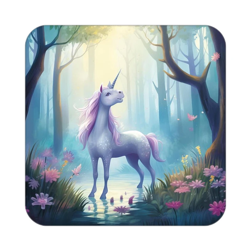 زیر لیوانی کاکتی طرح اسب تک شاخ و یونیکورن مدل mp32757