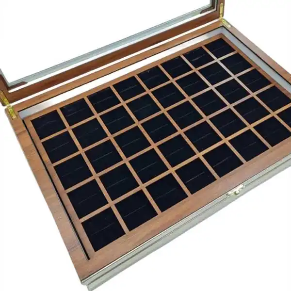 جعبه انگشتر مدل چوبی قفل دار