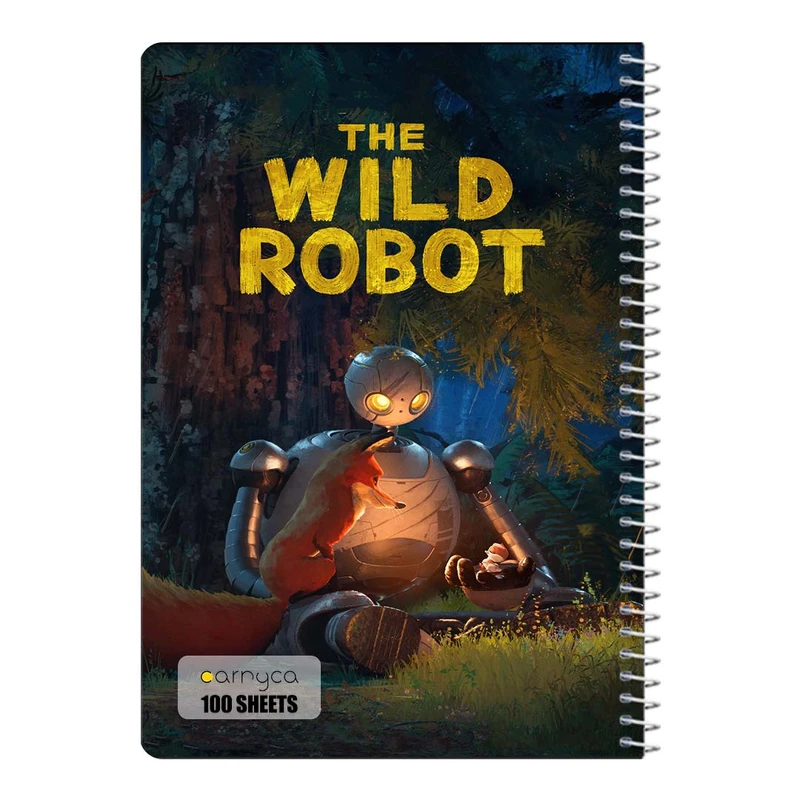 دفتر مشق 100 برگ سیمی کارنیکا طرح ربات وحشی The Wild Robot کد 19830