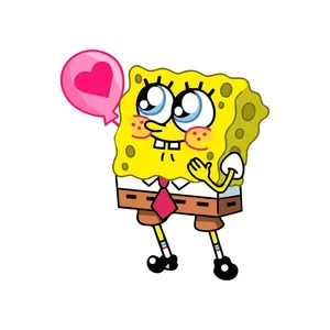 استیکر کودک مدل چوبی طرح باب اسفنجی کد 002