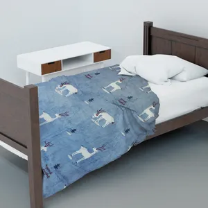  پتو مسافرتی یک نفره شاران هوم طرح گوزن سایز 140×200 سانتی متر