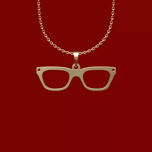 گردنبند طلا 18 عیار زنانه مدوپد مدل عینک کد Q2-1-1189