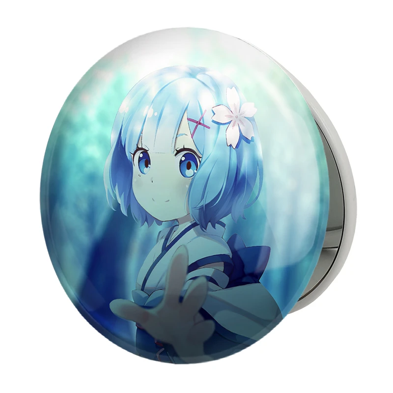 آینه جیبی خندالو طرح رم انیمه دختر مدل تاشو کد 12147 