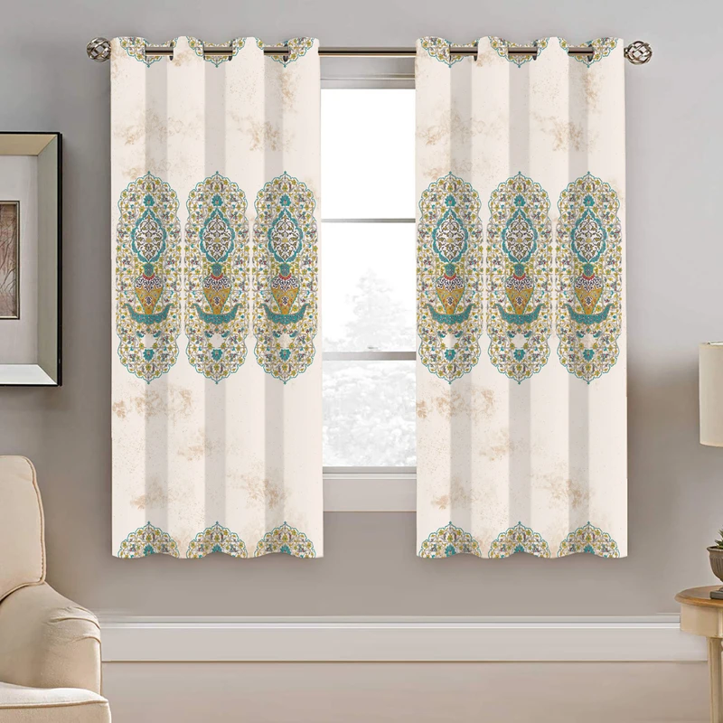 پرده نیروانا طرح سنتی مدل مخمل کد 8089 سایز 140×200 سانتی متر