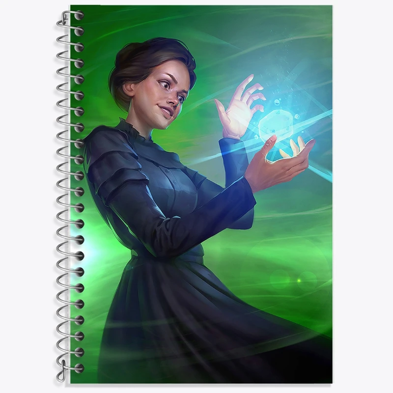 دفتر زبان 50 برگ خندالو مدل دو خط طرح ماری کوری کد F161