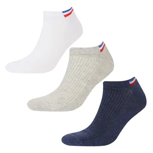 جوراب ساق بلند مردانه دفکتو مدل Trainer بسته 3 عددی