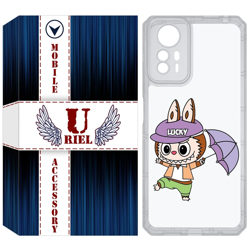 کاور یوریل قاب مدل Clear کد 125 طرح لبوبو Labubu مناسب برای گوشی موبایل شیائومی Redmi Note 12S