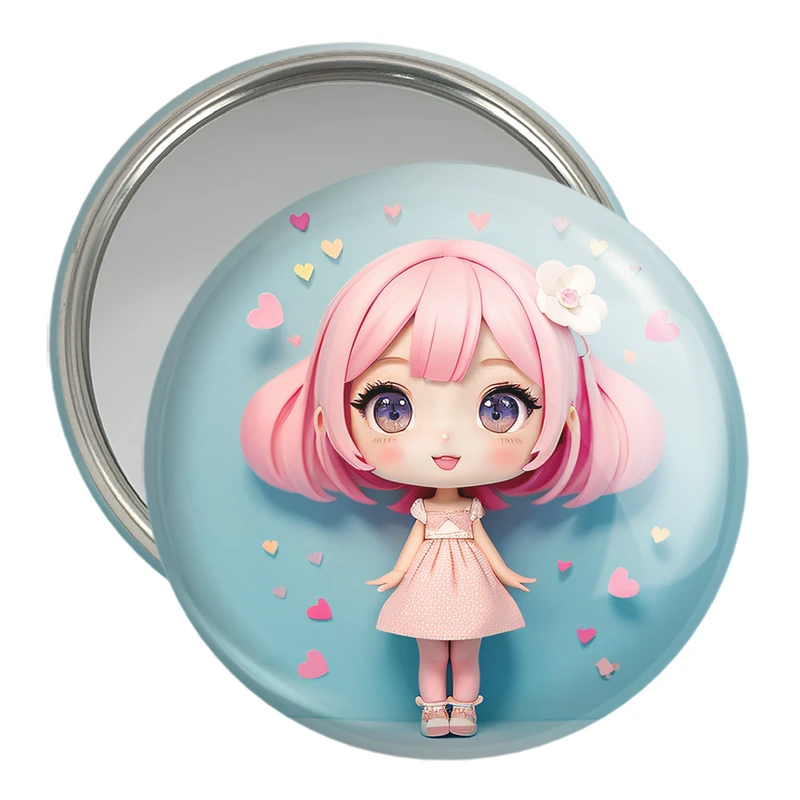 آینه جیبی خندالو مدل دخترانه (Girlish) کد 36882