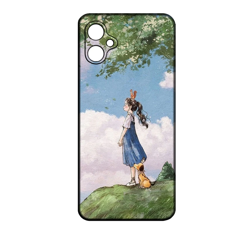 کاور طرح دخترانه کد 244 مناسب برای گوشی موبایل سامسونگ Galaxy A07