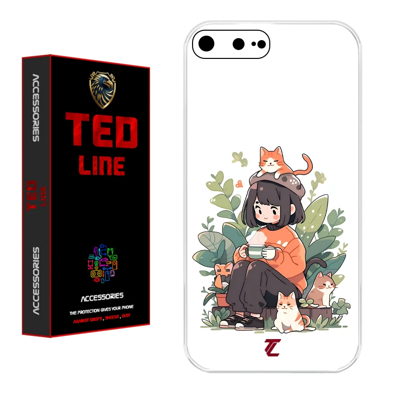 کاور تدلاین طرح گربه کد 1181 مناسب برای گوشی موبایل اپل Iphone 7 Plus / 8 Plus