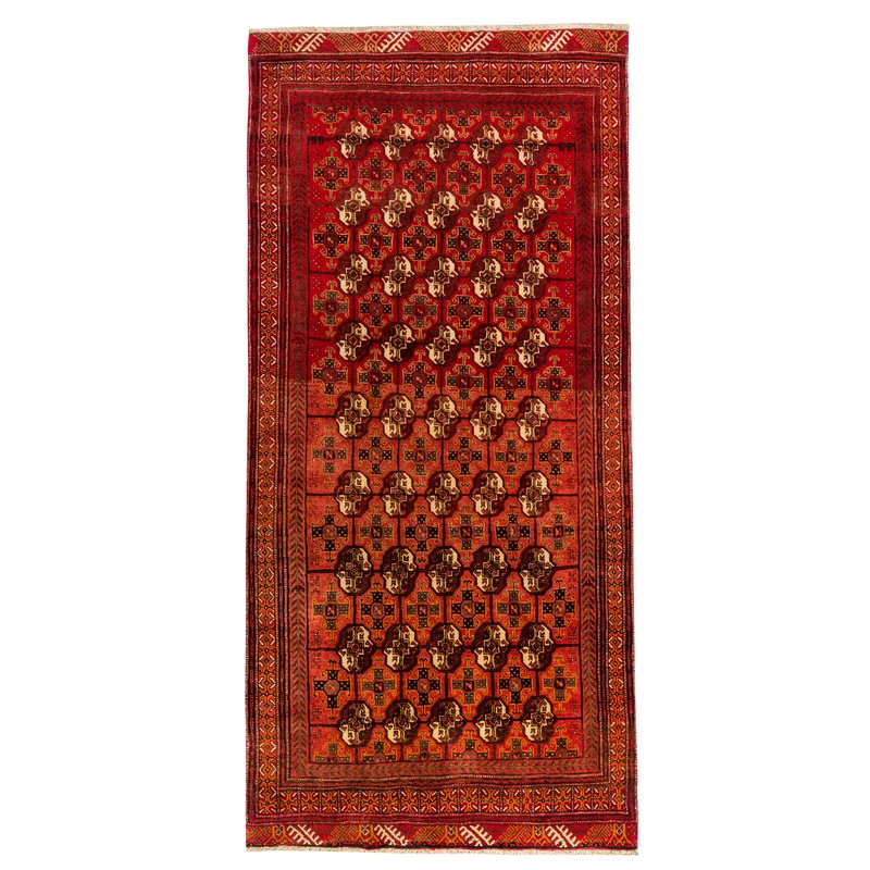 فرش دستبافت دو و نیم متری مدل نقشه بلوچ  کد 72.1128