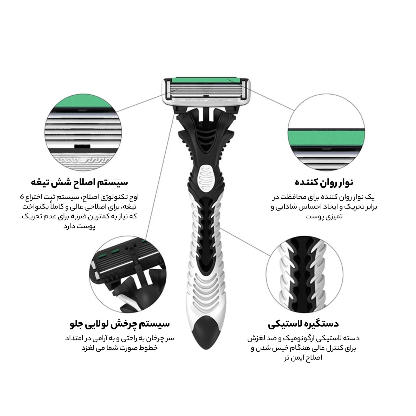 خودتراش مردانه دورکو مدل Pace 6 تحت لیسانس بسته سه عددی -  - 11