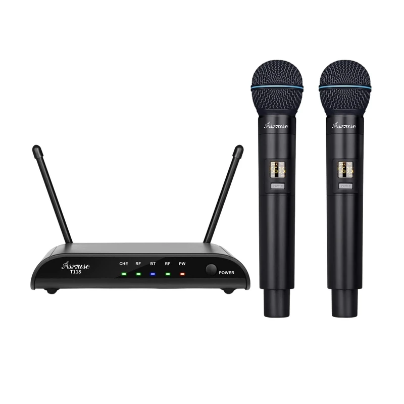 میکروفن بی سیم آسموز مدل T118  با درگاه اتصال جک 3.5 میلی‌متری